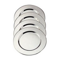 6" Silver Plated Plate - 4 Piece Set